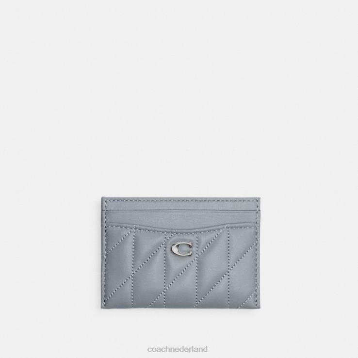 Coach vrouwen kaartendoosje met kussenquilt lh/grijsblauw 02264375
