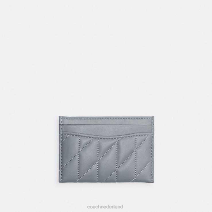 Coach vrouwen kaartendoosje met kussenquilt lh/grijsblauw 02264375