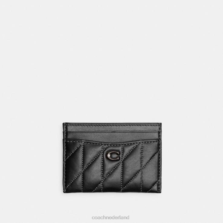 Coach vrouwen kaartendoosje met kussenquilt v5/zwart 02264374