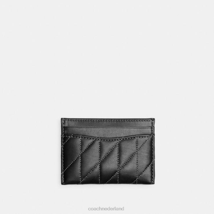 Coach vrouwen kaartendoosje met kussenquilt v5/zwart 02264374