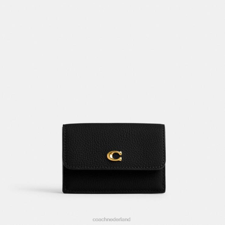 Coach vrouwen essentiële mini driebladige portemonnee b4/zwart 02264349