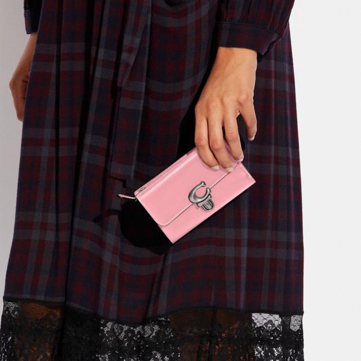Coach vrouwen studio middelgrote portemonnee lh/bloem roze 02264334