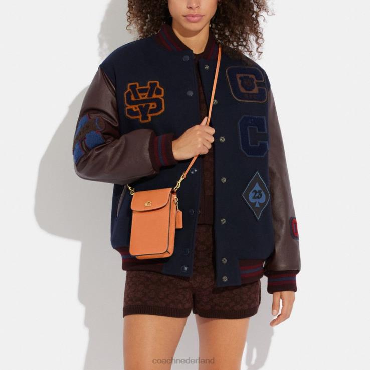 Coach vrouwen telefoon crossbody b4/vervaagd oranje 02264387