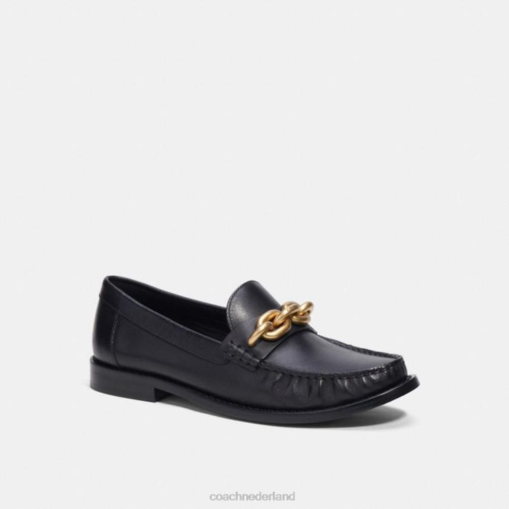 Coach vrouwen jess loafer zwart goud 02264398