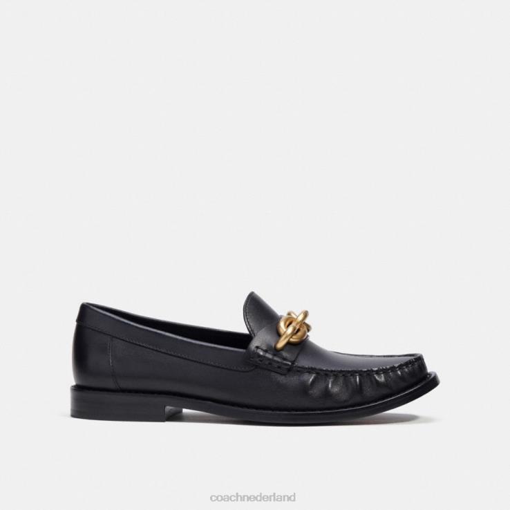 Coach vrouwen jess loafer zwart goud 02264398