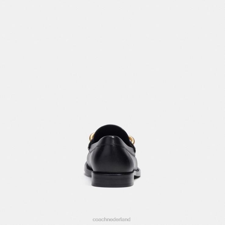 Coach vrouwen jess loafer zwart goud 02264398