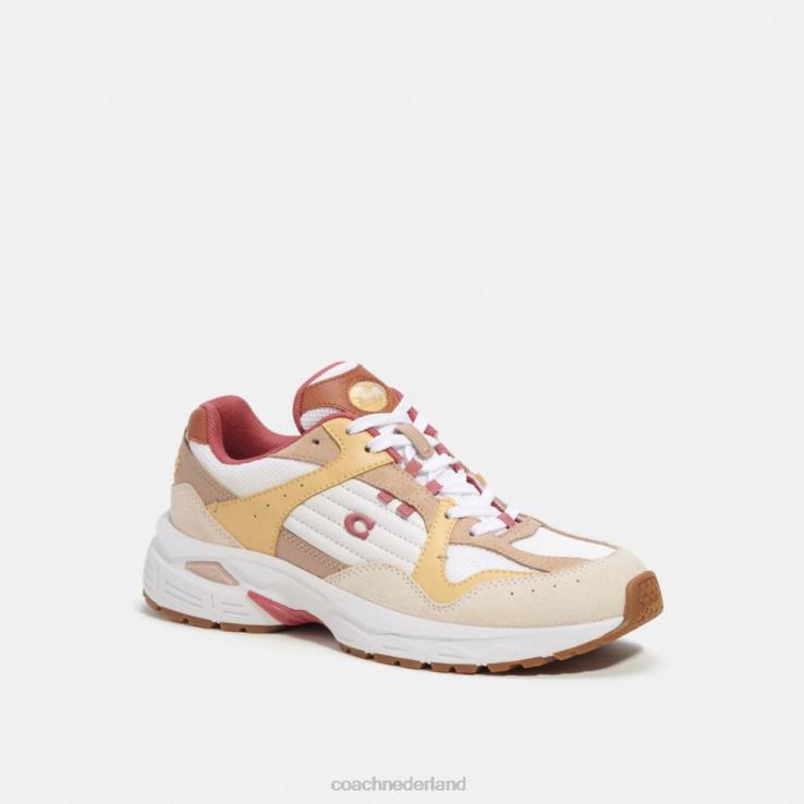 Coach vrouwen c301 sneaker krijt/taupe 02264405