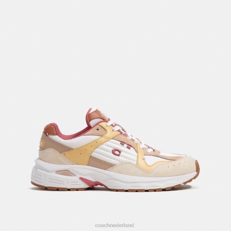 Coach vrouwen c301 sneaker krijt/taupe 02264405