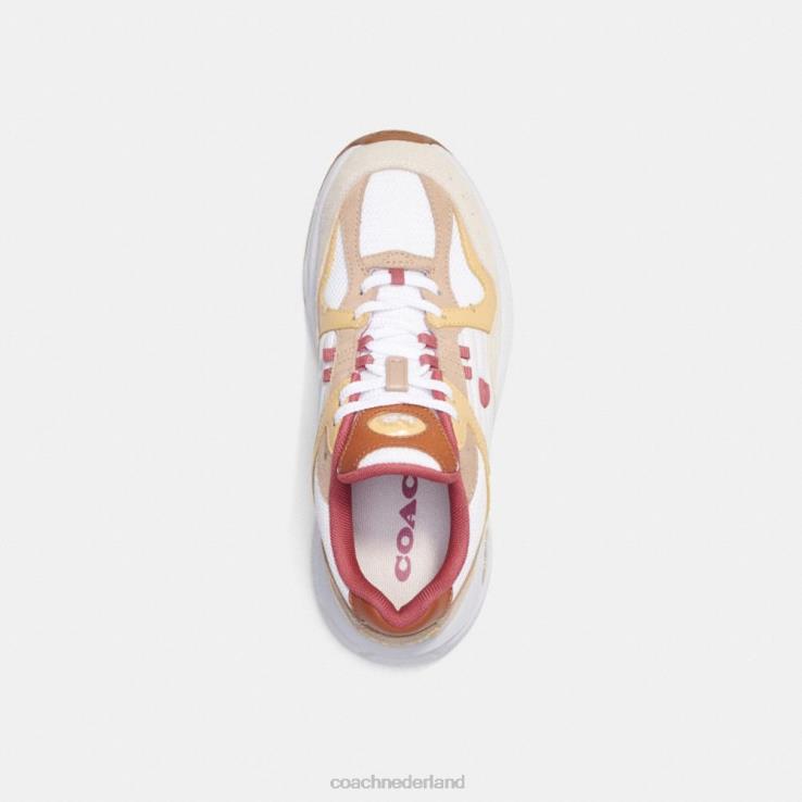 Coach vrouwen c301 sneaker krijt/taupe 02264405