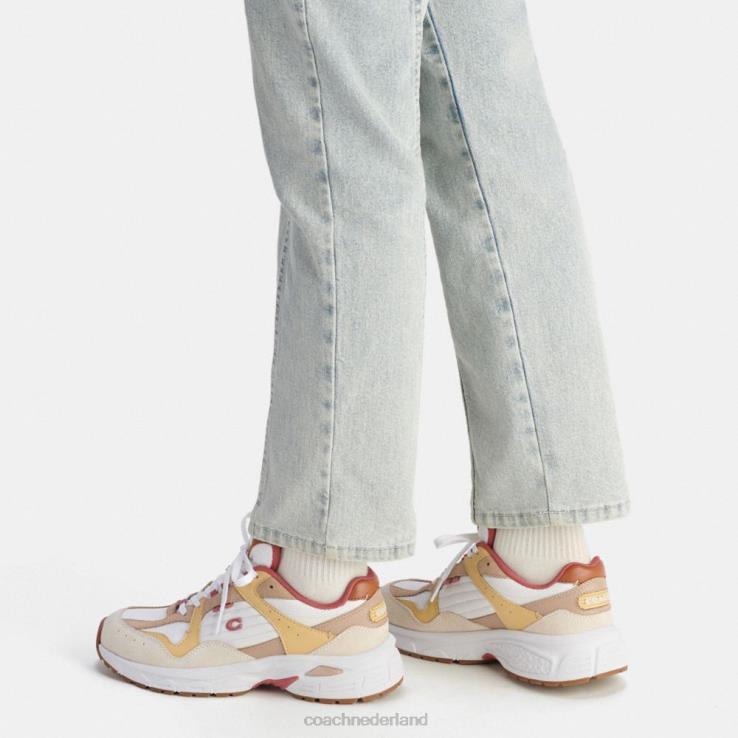 Coach vrouwen c301 sneaker krijt/taupe 02264405