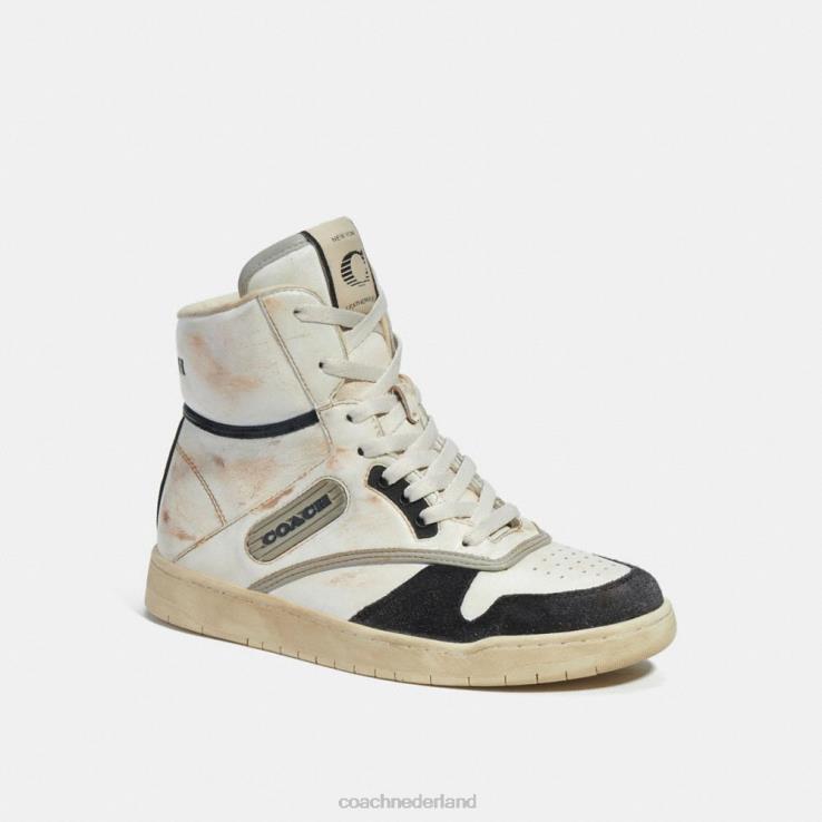 Coach vrouwen hoge sneaker wit Zwart 02264407