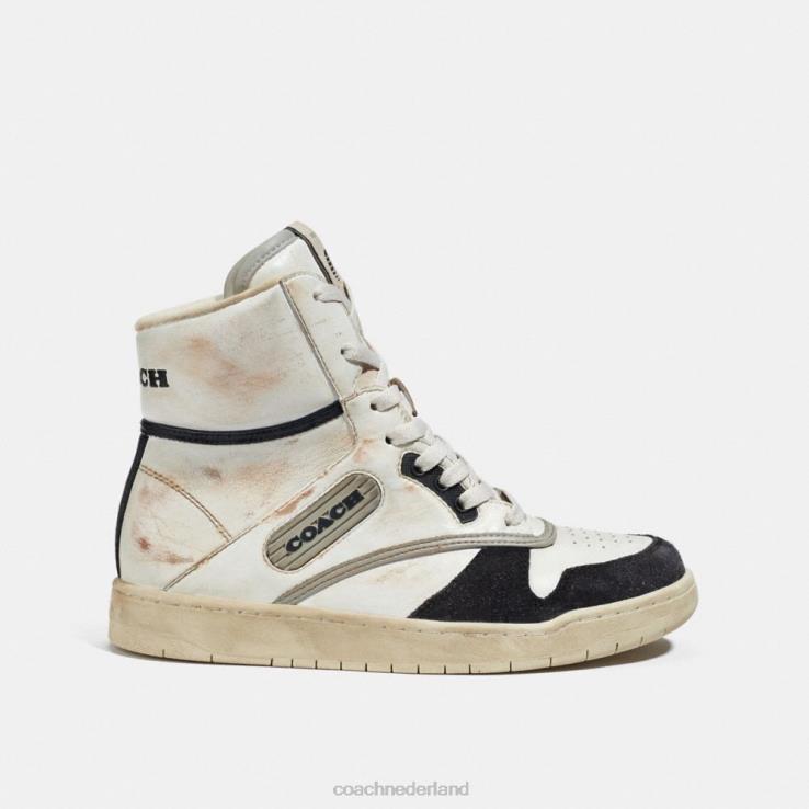 Coach vrouwen hoge sneaker wit Zwart 02264407