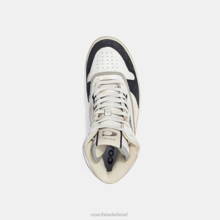 Coach vrouwen hoge sneaker wit Zwart 02264407