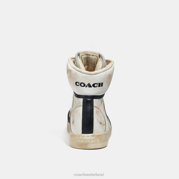Coach vrouwen hoge sneaker wit Zwart 02264407