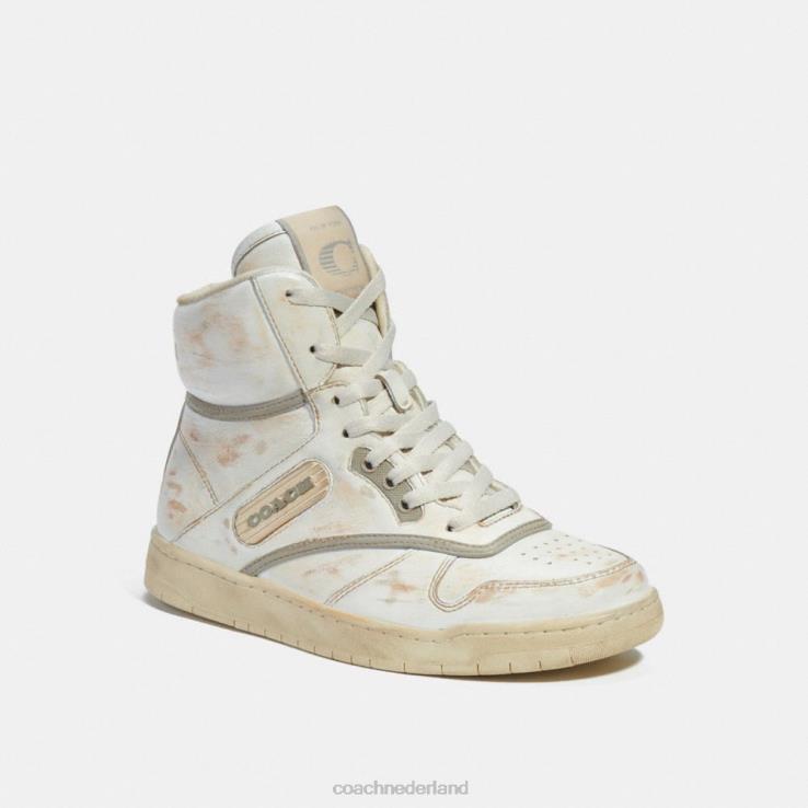 Coach vrouwen hoge sneaker wit/duifgrijs 02264408