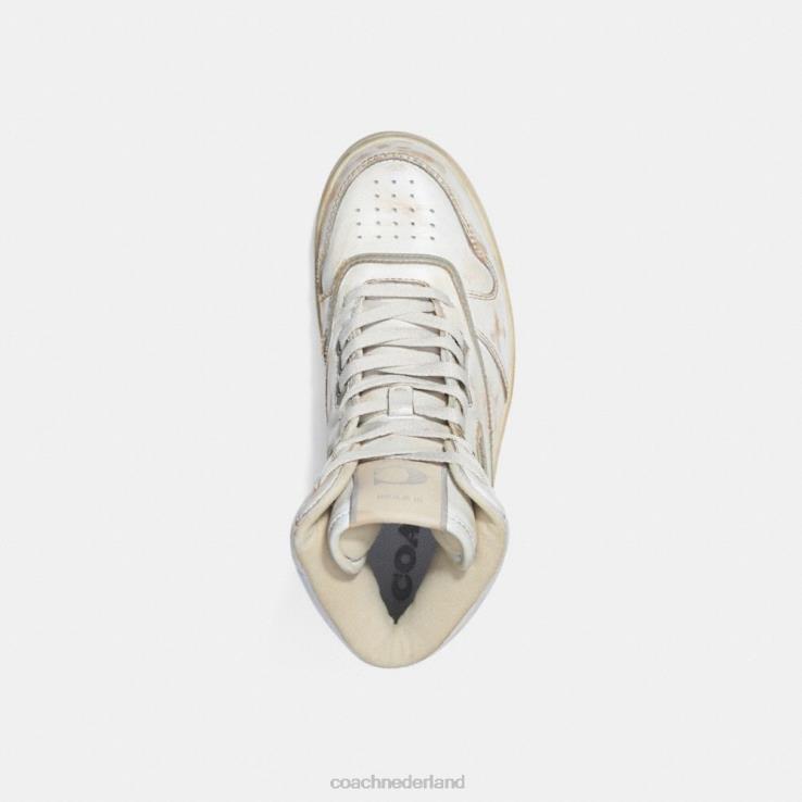 Coach vrouwen hoge sneaker wit/duifgrijs 02264408