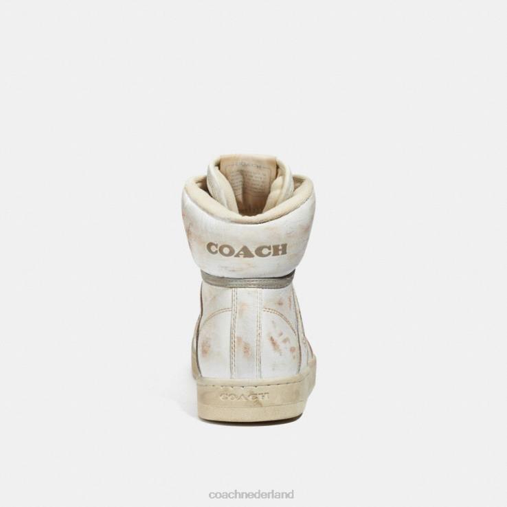 Coach vrouwen hoge sneaker wit/duifgrijs 02264408