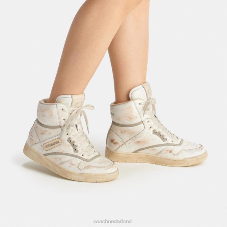 Coach vrouwen hoge sneaker wit/duifgrijs 02264408